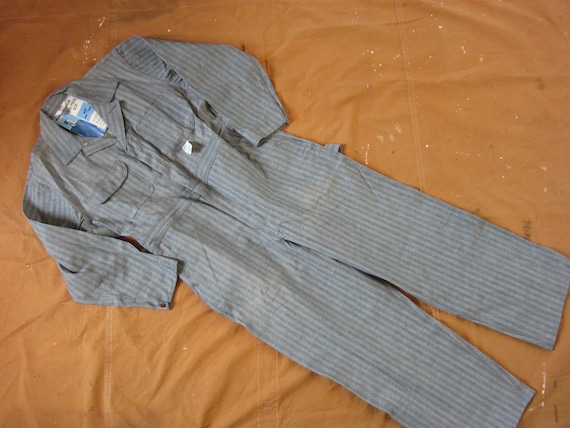 Large 70s Deadstock 100% Cotton Herringbone Twill