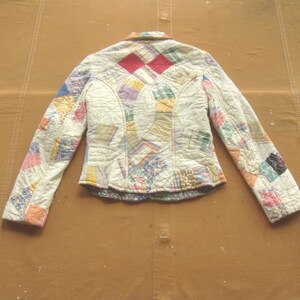 XS 40s Quilt Coat / Novelty Pattern Feedsack Quilt Jacket Handmade ...