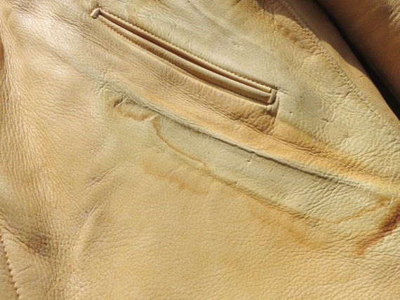 Medium 70s Buckskin Leather Fringe Jacket / Uber … - image 5