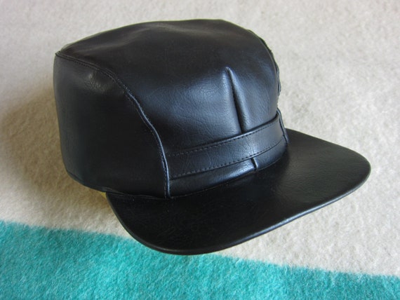 leather conductor hat