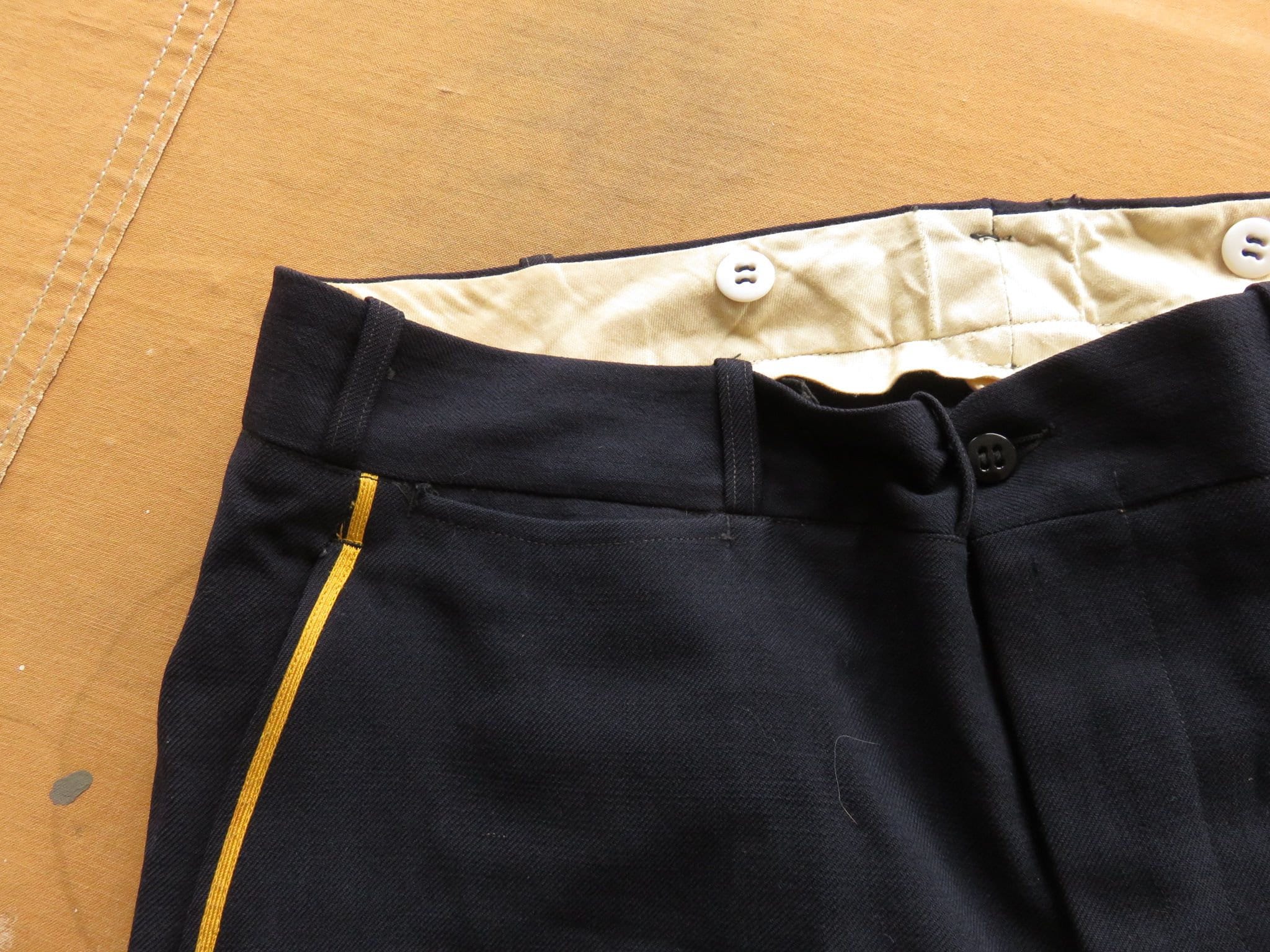 36 X 33 40s Wool Marching Band Pants / Striped Uniform Military