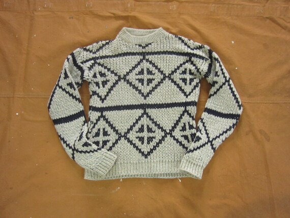 Small 50s McGregor Wool Pattern Sweater / Ski Swea