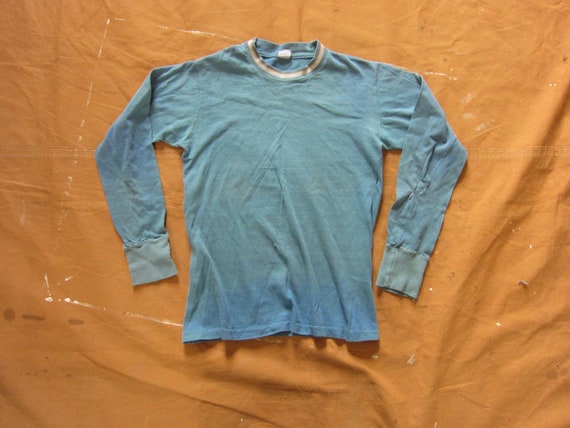 XS 50s / 60s Cotton Long Sleeve T-shirt / Youth Si