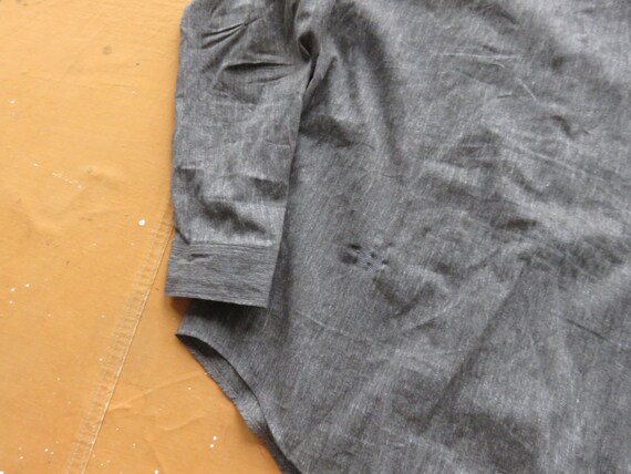 Buy Large / XL 40s / 50s Salt & Pepper Chambray Shirt / Black 