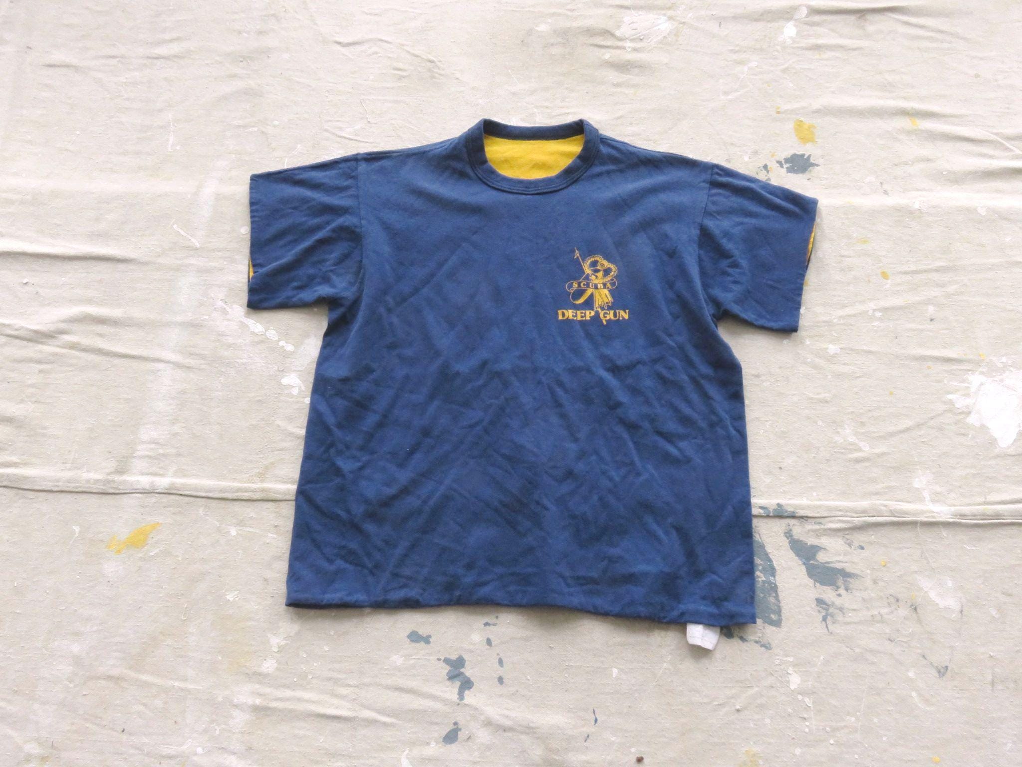 ロンT navy×light yellow 38 Blue and Yellow Ringer Tee - Etsy