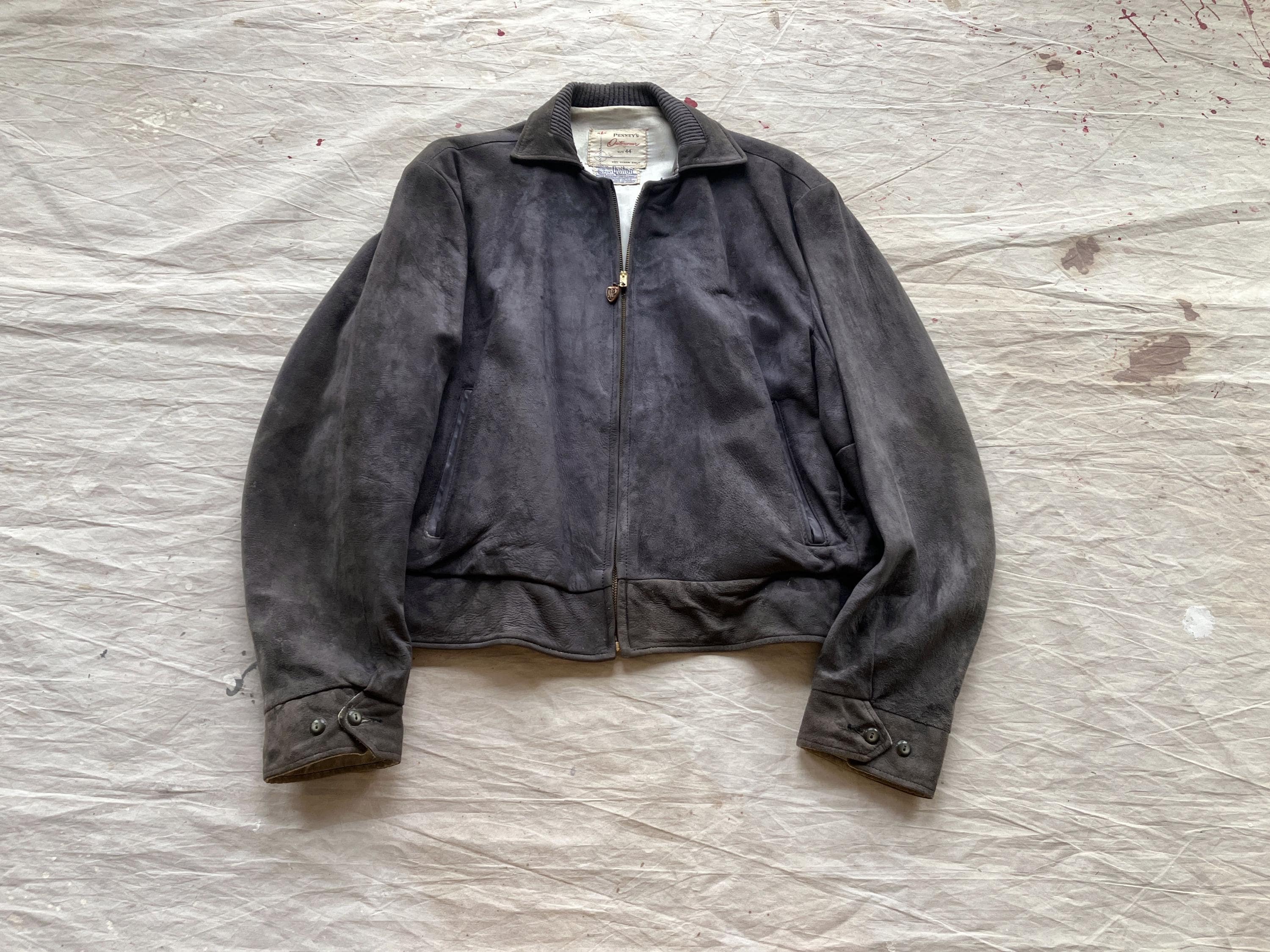 ミディアム / ラージ 50年代 スエード フェードグレー / ブラック