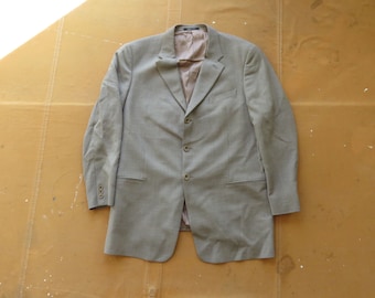 Size 46 Armani Sport Coat / Herringbone Wool Made in Italy Jacket Collezioni