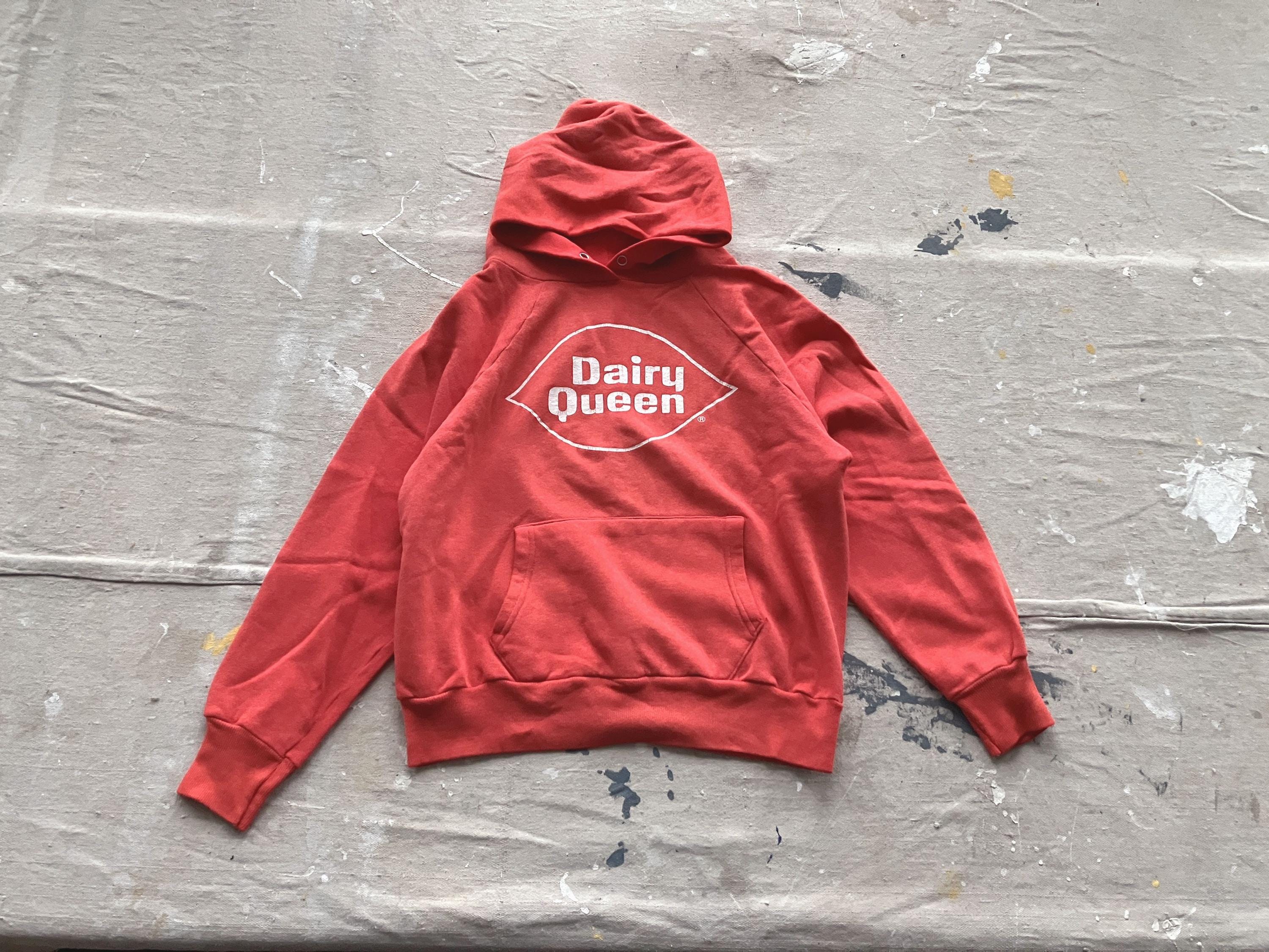 Small 80s Dairy Queen Faded Hoodie / Red 1970s Pannill Hooded