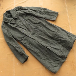 Small / Medium 40s US Marine Corps Wool Overcoat / USMC 1940s WW2 WWII Long Double Breasted Wool Jacket