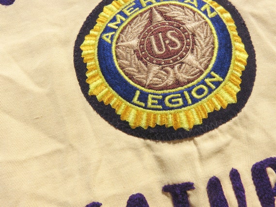 Medium 40s Embroidered American Legion Work Shirt… - image 4