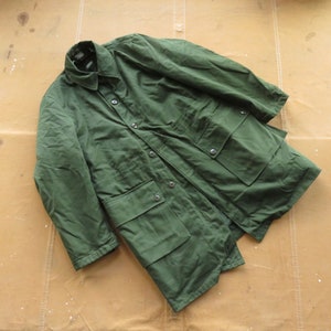 Large / XL Swedish Military Overcoat Parka / Fleece Faux Fur Sherpa Liner C150 C 150 Army Overcoat