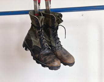 Men's 6 R 60s US Army Jungle Boots / Tropical Combat 1960s 7 Women's 8 9
