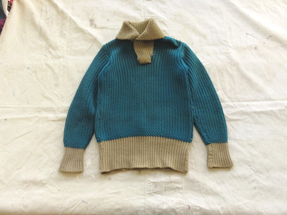 20s【SPECIAL】希少 アンティーク ショールカラー カーディガン ウール