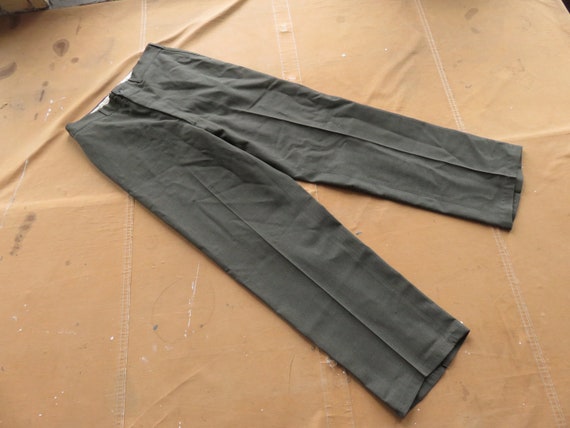 32 x 33 60s US Army Wool Uniform Trousers / Wool … - image 1