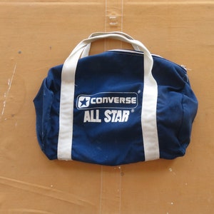 / 80s Converse All Star Gym Bag / Blue Nylon Duffel - Etsy