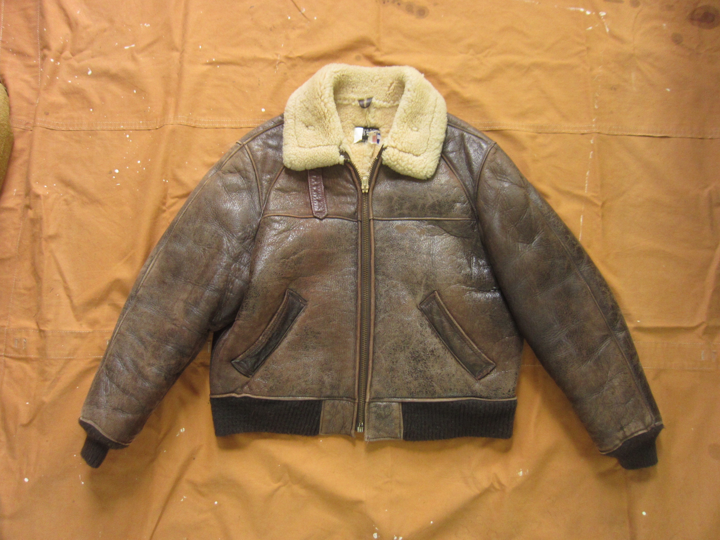 XL 80s / 90s Schott B-6 Sheepskin Bomber Jacket / 1980s 1990s, Flight  Jacket, Brown Leather Shearling, Made in USA