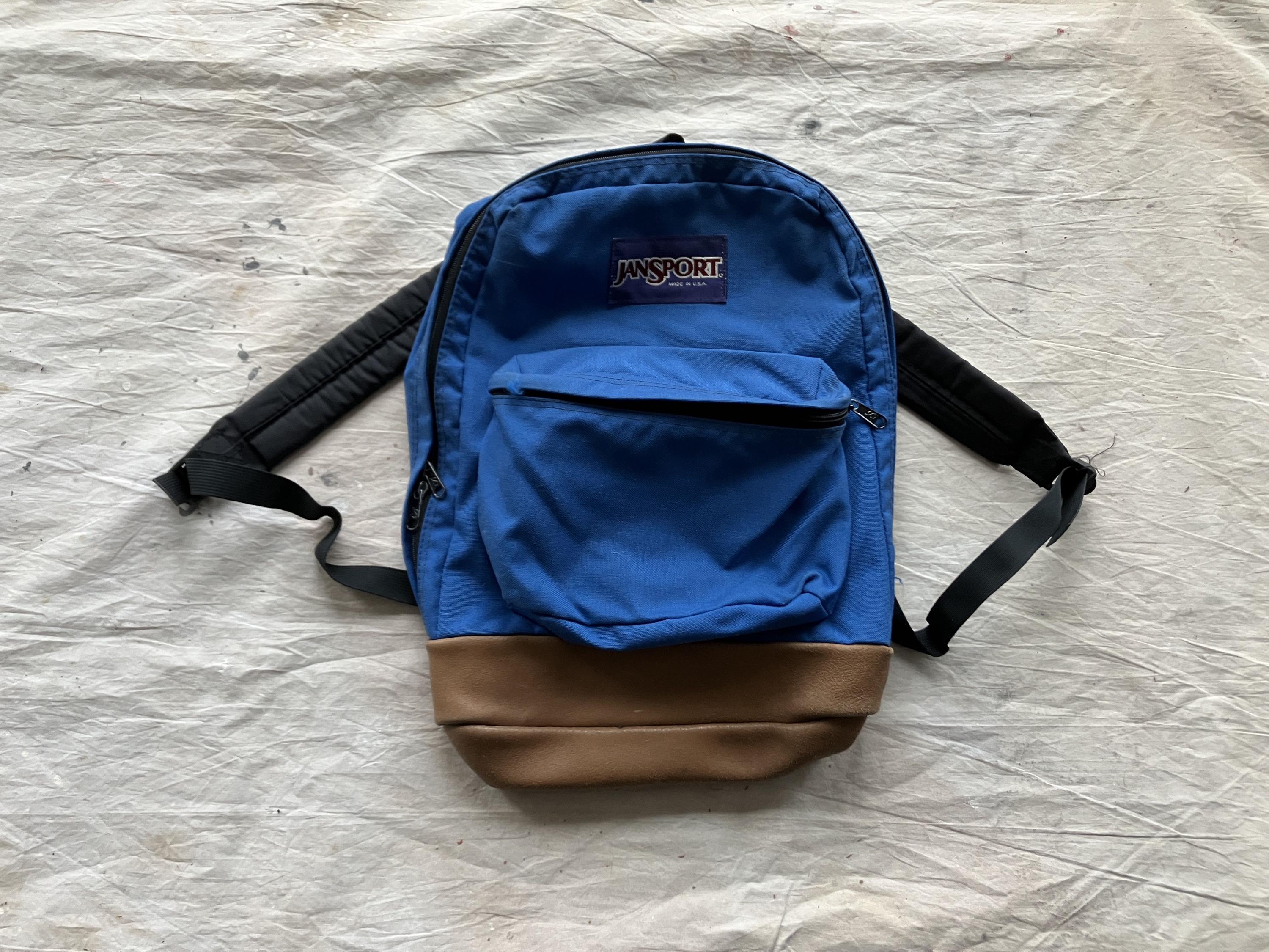 Jansport Backpack Leather Bottom - Etsy