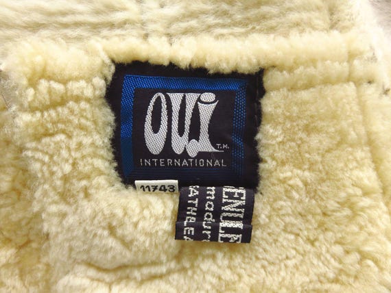 Small 70s Shearling Leather Patchwork Jacket / Ou… - image 9