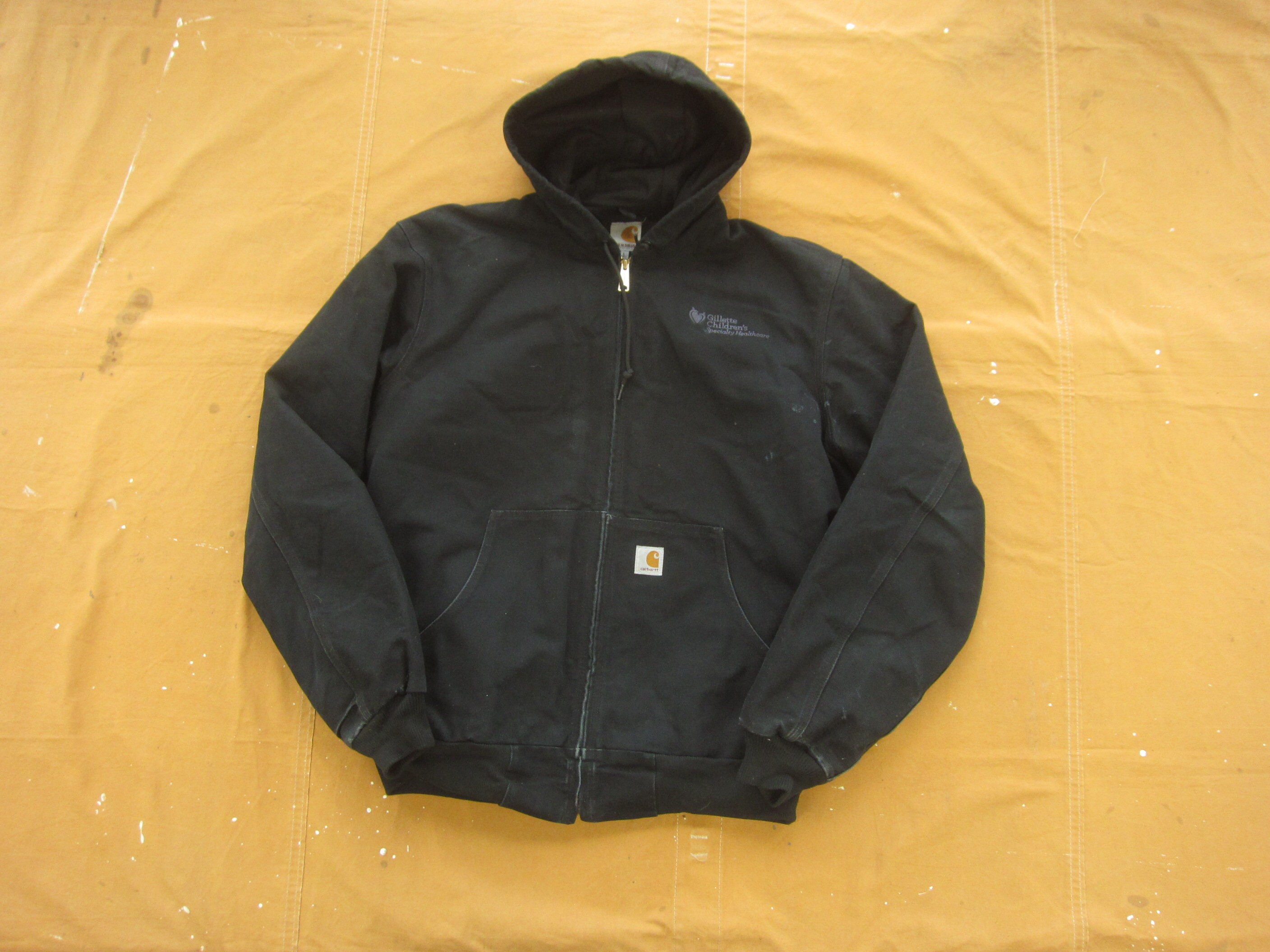 Large Tall Carhartt Hooded Black Canvas 