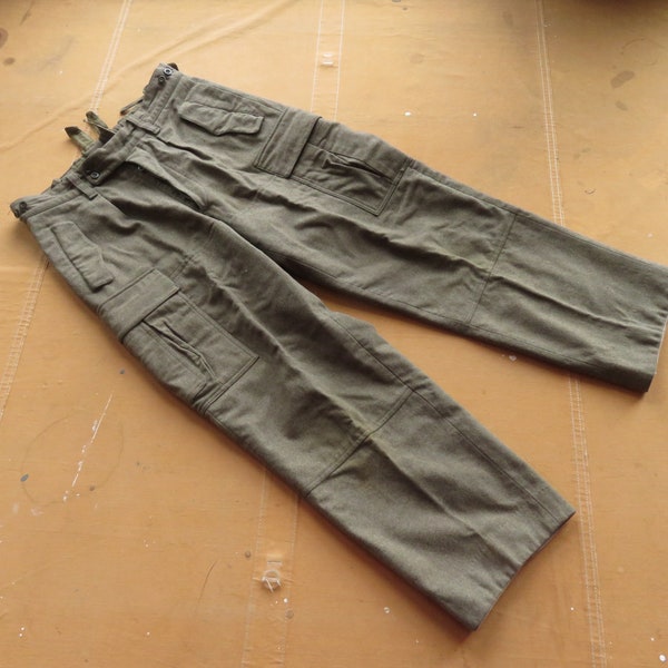 Original Swiss army pants field combat trousers OD military issue Switzerland