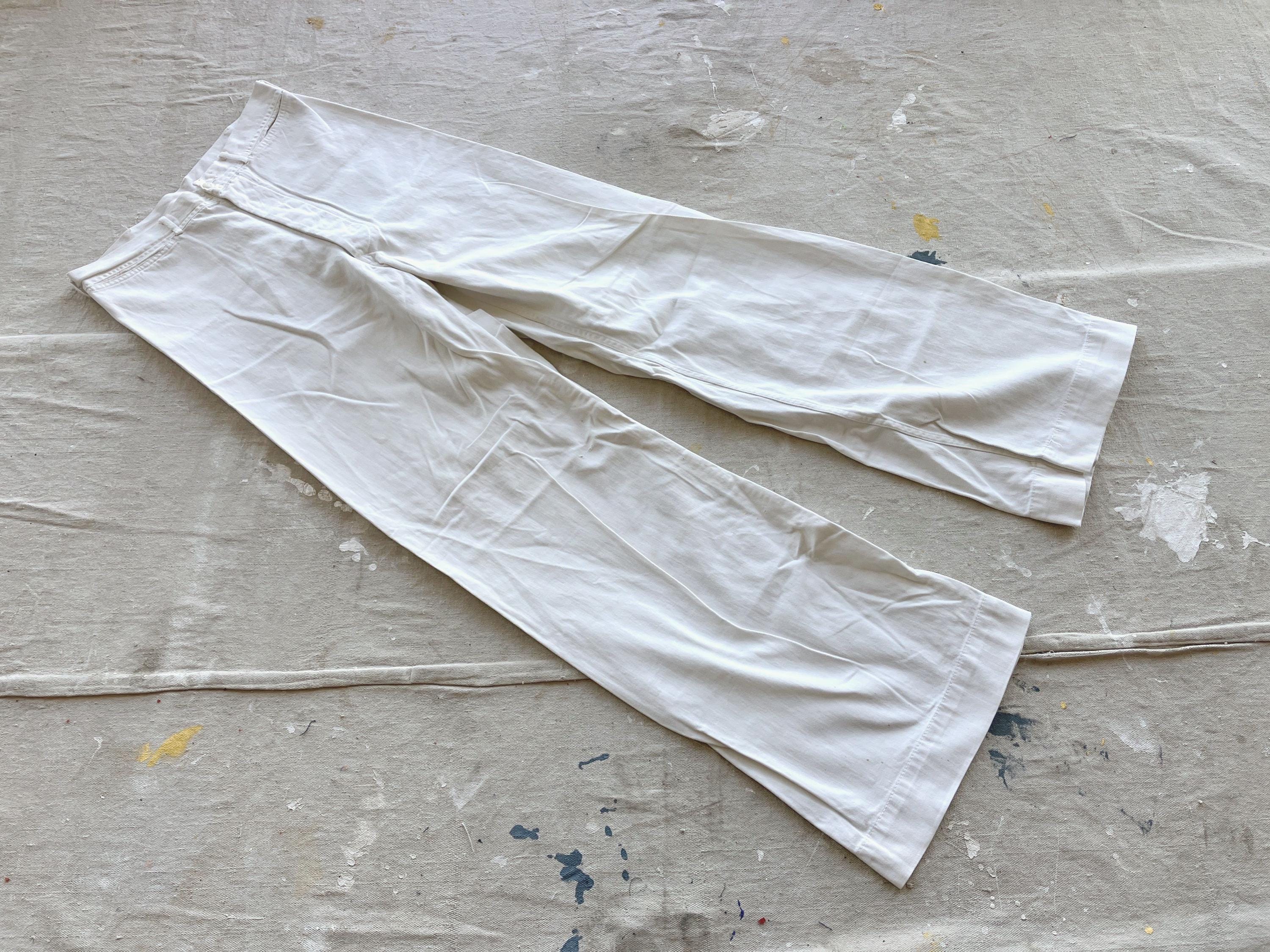 パンツ 40-50s us.navy Sailor Pants 30's 40's Sailor Pants 13 Button Gabardine Dark Navy Blue