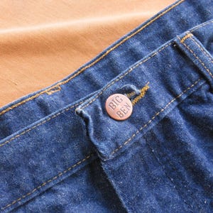 35 x 30 80s Carpenter Jeans / Dark Wash Denim Work Pants Made in USA 1980s 1990s Big Ben image 5