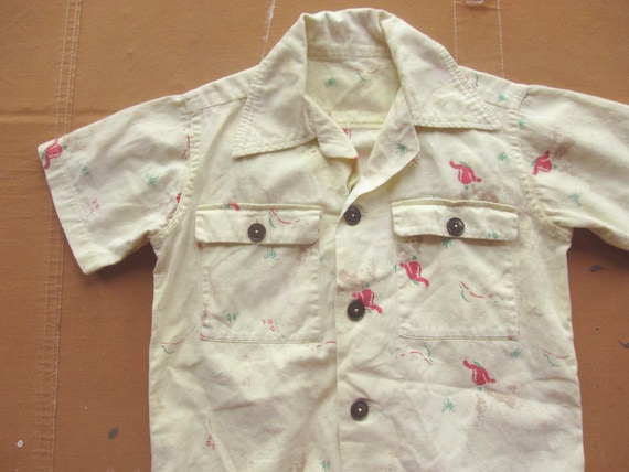 XXS / XS 40s Cowboy Cotton Button Down Shirt / Sh… - image 2