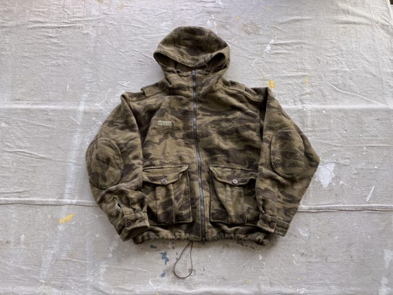 Columbia Wool Blend Hunting Shirt Jacket - Camo, Mens X Large