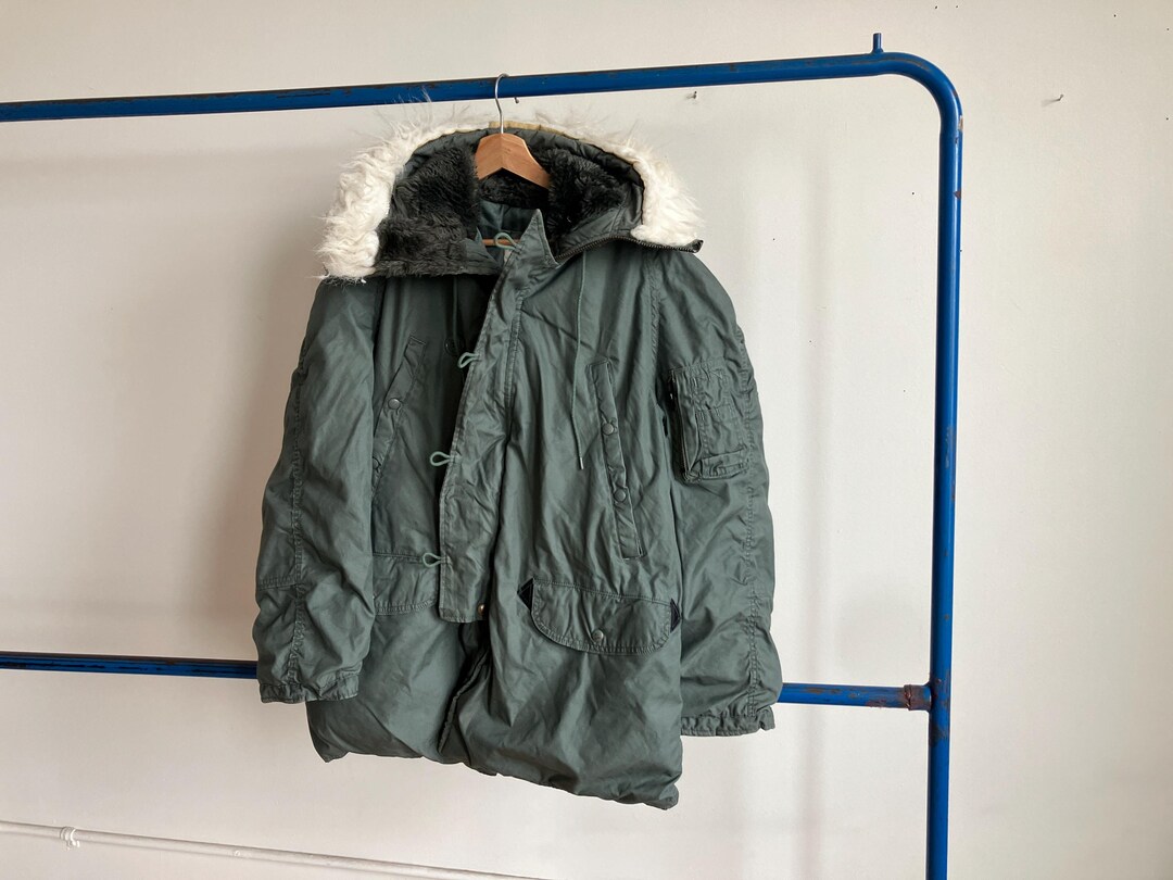 Small 80s US Air Force N-3B Hooded Parka Jacket / N3B Army