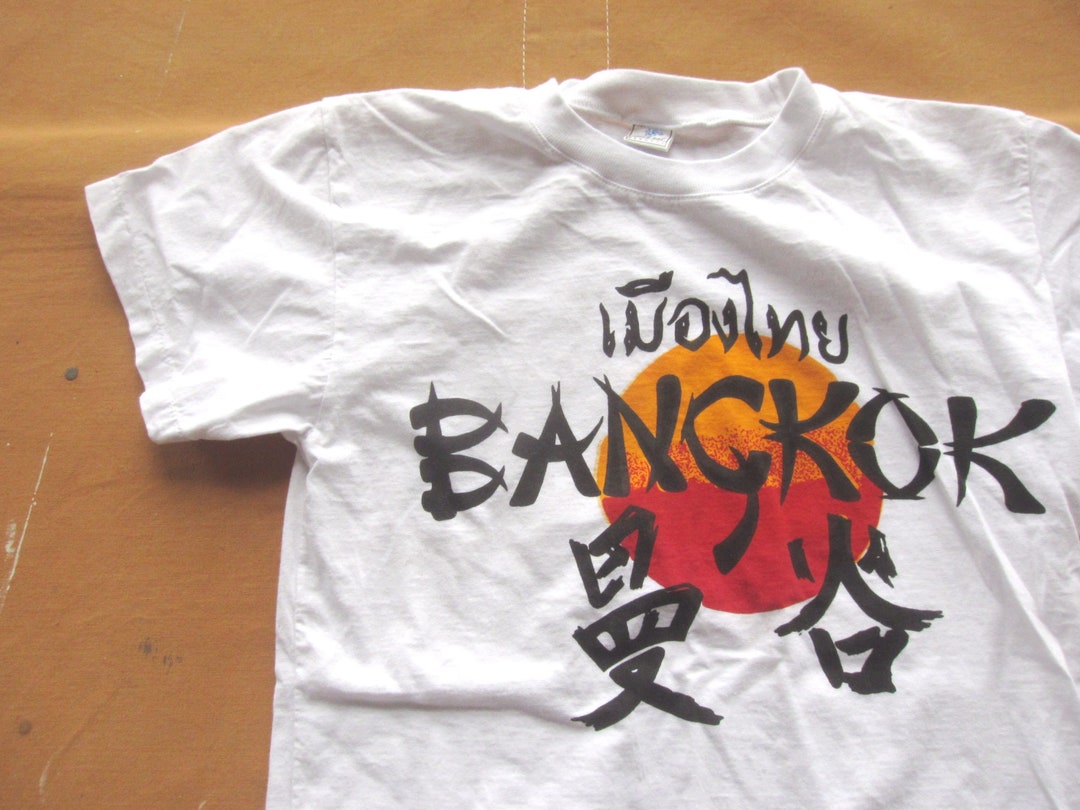 XS Small 80s Bangkok Thailand T-shirt 100% Cotton, 1980s 1990s