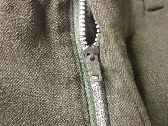 32 x 28 50s US Army Wool Uniform Trousers / 1950s… - image 3