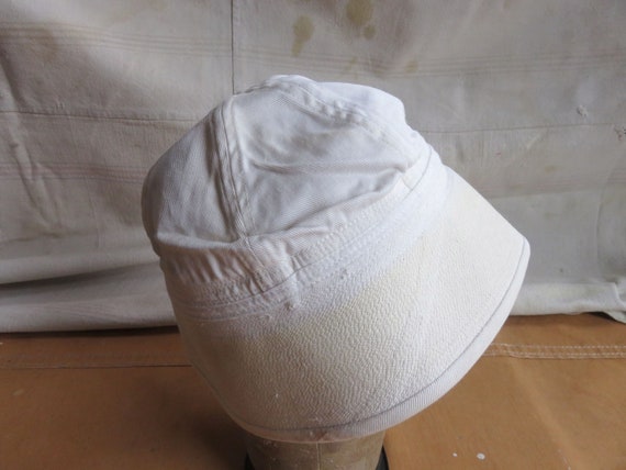 XS / Small 50s US Navy White Cotton Bucket Hat / … - image 2