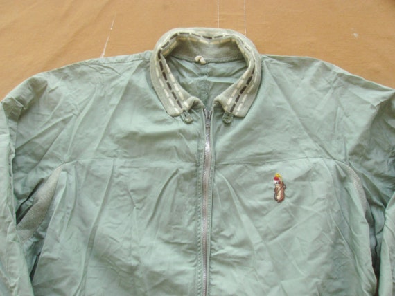 Large / XL 50s Nylon Golf Jacket / Pistachio Gree… - image 2