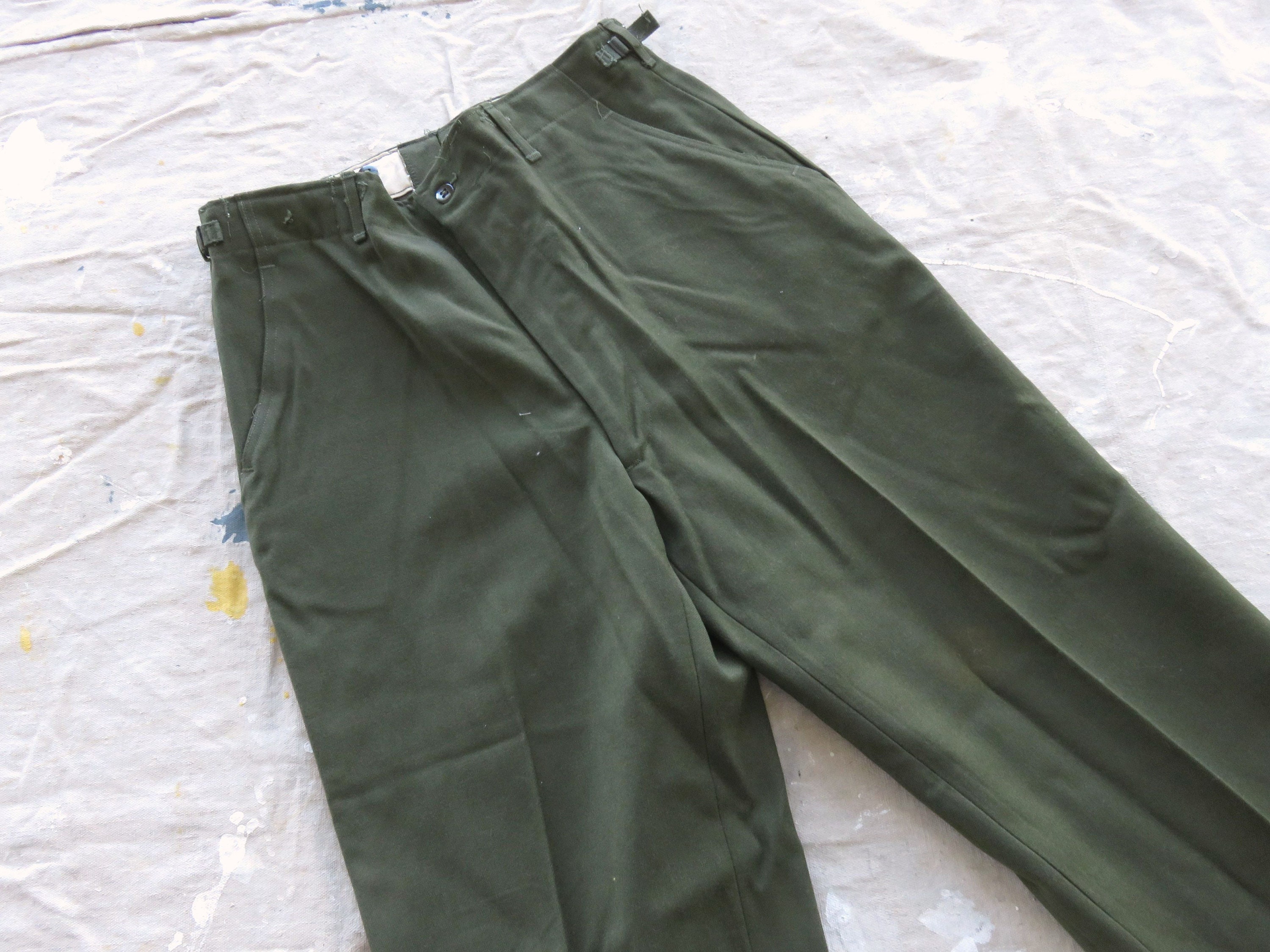 Medium / 31 to 35 50s US Army Wool Field Trousers / M51 M-51 Medium / 31 to 35 50s US Army Wool Field Trousers / M51 M-51