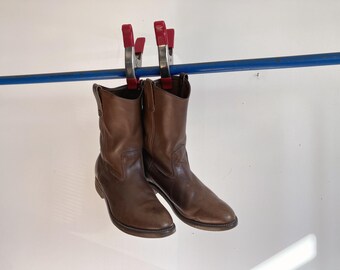 Men's 12 E 70s Red Wing Brown Leather Cowboy Boots / Work Pecos Style