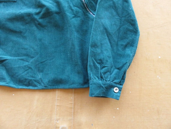 Small 60s Slant Zipper Women's Corduroy Shirt / M… - image 8