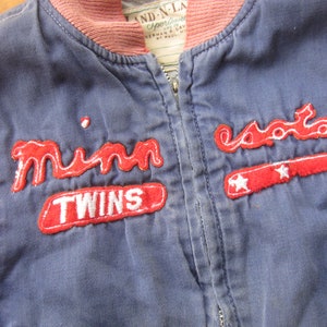 Vintage 60s Kid's Minnesota Twins Baseball Jacket / 1960s, Land N Lakes, Toddlers Childs, Young Boys Girls image 2