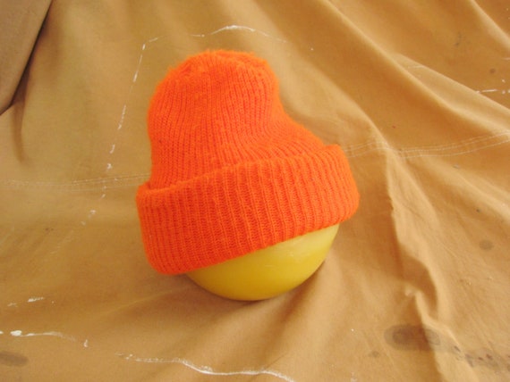 Vintage 80s Puffy Blaze Orange Knit 