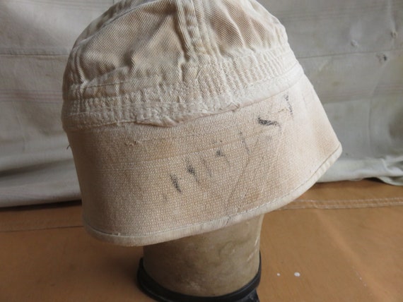 XS 40s US US Navy White Cotton Bucket Hat / Sailo… - image 2