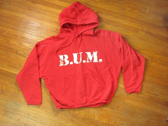 faded red hoodie