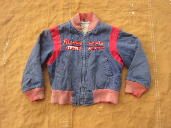 Vintage 60s Kid's Minnesota Twins Baseball Jacket… - image 1