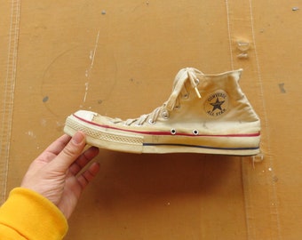 Vintage 60s Chuck Taylor Shoe / Sinlge Shoes 1960s Red Label Converse Chucks Canvas Size 10.5 Right Shoe