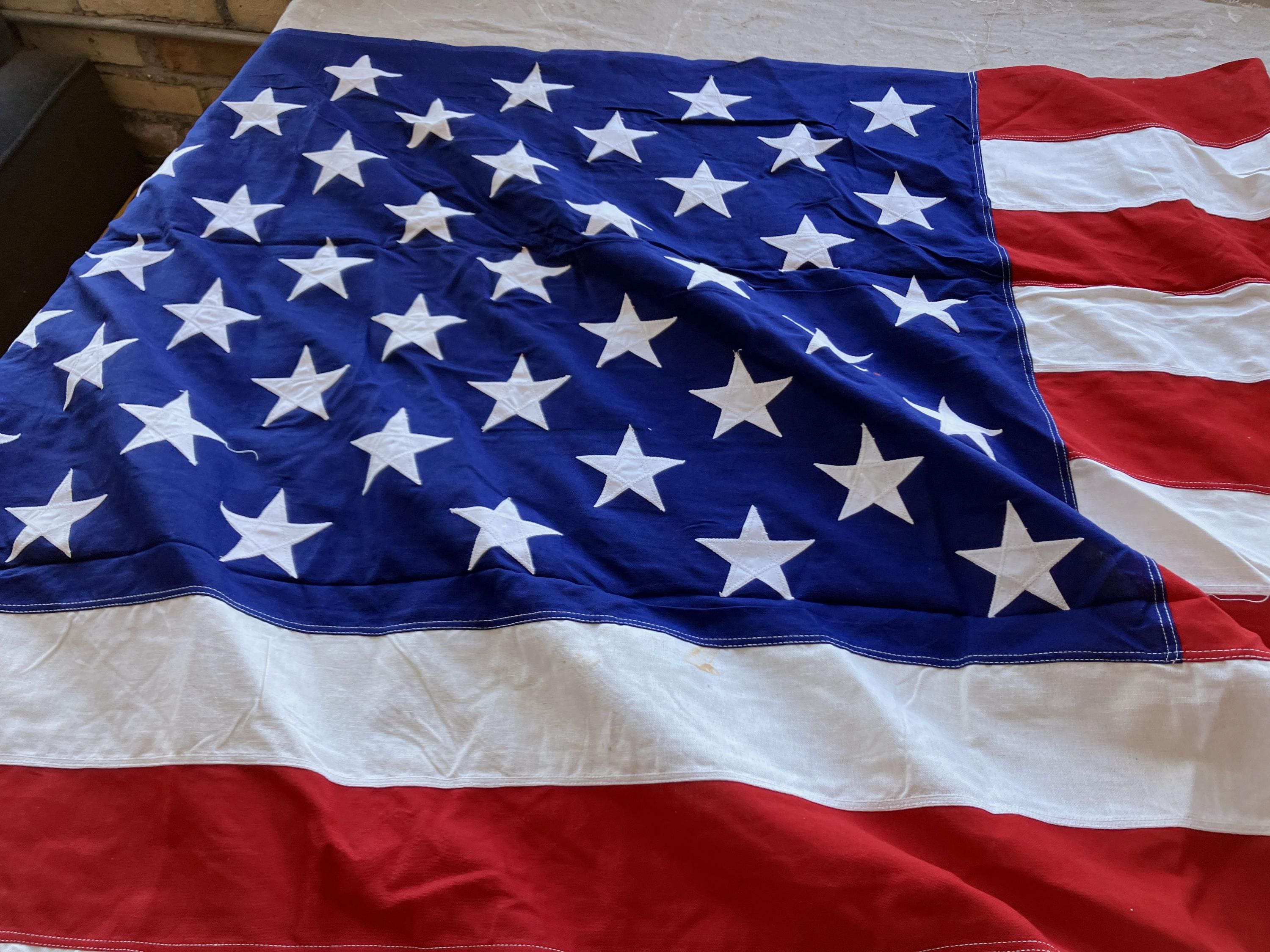 Vintage 80s / 90s Huge Cotton American Flag / Double Sided 0202 - Etsy