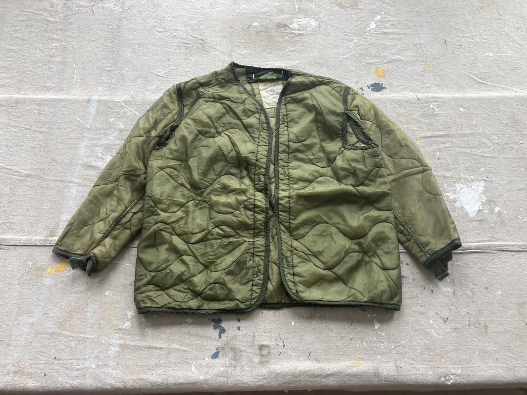 M65 Jacket Inner Small Vintage US Army Quilted Jacket Liners / Liner Jacket, M65 M-65 ...