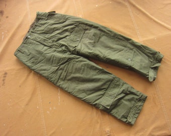 31 X 30 Antique Wool Military Buckleback Uniform Trousers / Blue