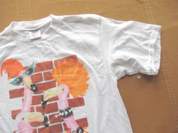 Medium 90s Punk Flamingos T-shirt / 1990s - image 4