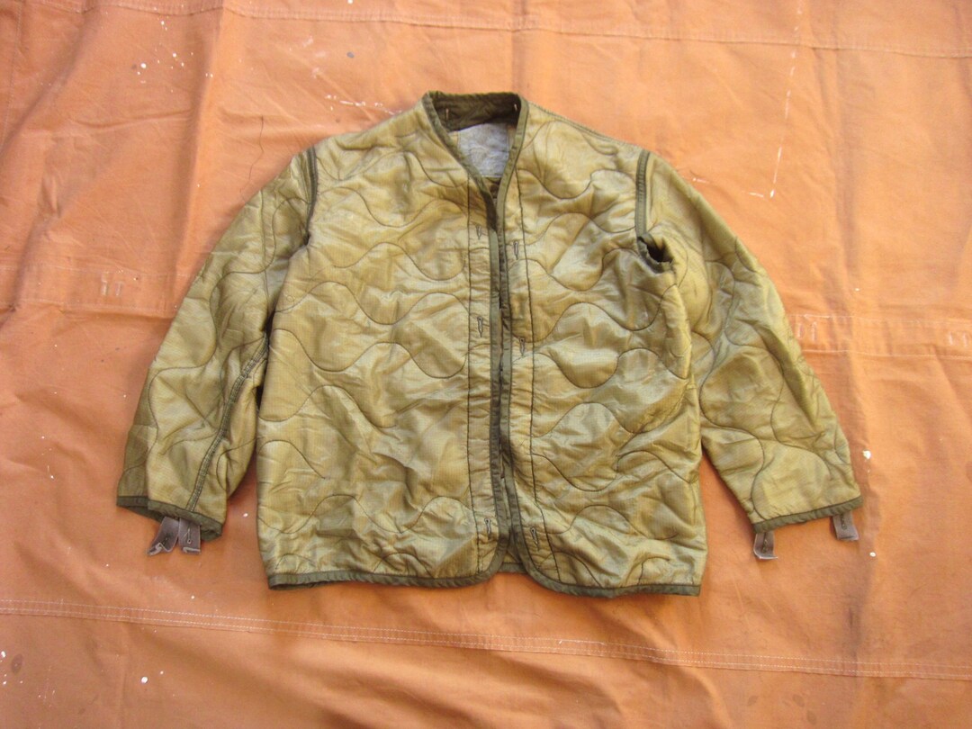 Small Vintage US Army Quilted Jacket Liners / Liner Jacket Etsy