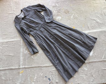 Vintage 1900's Blue Calico Prairie Workwear Cotton Rare
