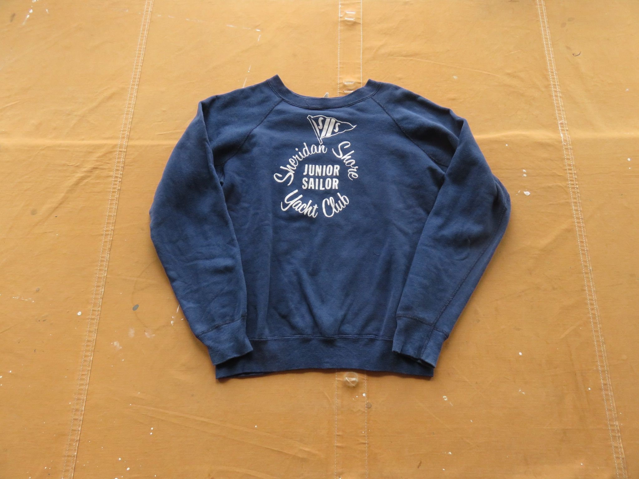60's Velva Sheen FLOCK PRINT CREW NECK SWEAT 