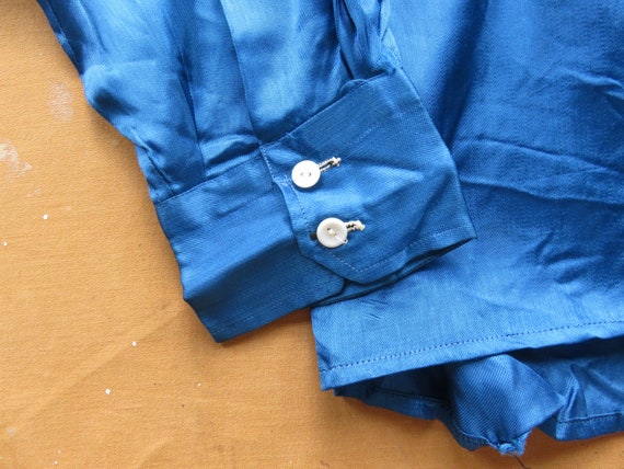 Small 50s Souvenir Slant Zipper Shirt / Japanese … - image 7